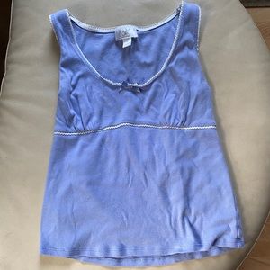 Vintage y2k babydoll blue top cotton